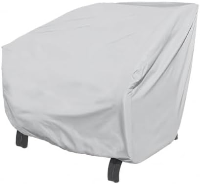 Treasure Garden X-Large Lounge Chair Cover, 300D Polyester Outdoor Deep Seating Chair Cover, Water Resistant, UPF50+ UV Protection, Elastic Hem, Spring Cinch Lock, Built-in Pouch & Storage Bag by TreasureGarden