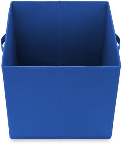 Casafield Set of 12 Collapsible Fabric Cube Storage Bins, Royal Blue - 13" Foldable Cloth Baskets for Shelves, Cubby Organizers & More - Image 4