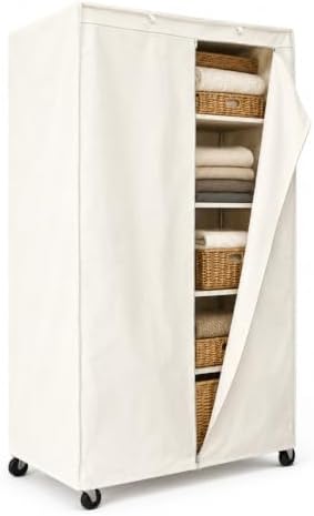 Formosa Covers Wire Rack Shelf Cover 48x18x72" – Off White COVER ONLY by FormosaCovers