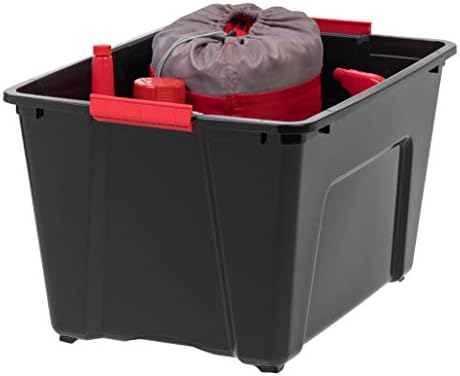 IRIS USA 4-Pack 54 Quart Storage Bins with Lids, Black - Image 6