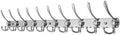 WEBI Coat Rack Wall Mount,37 5/8" Long Coat Hanger Wall,Coat Hooks Wall Mounted,16" Hole to Hole,10 Triple Hooks for Hanging Jacket,Clothes,Hats,Chromed by WEBI