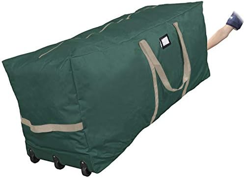 ProPik Christmas Rolling Tree Storage Bag, Fits Up to 9 ft. Tall Disassembled Holiday Tree, 28" X 16" X 60", Extra Large Heavy Duty Storage Container with Wheels, Front and Side Handles (Green) - Image 2