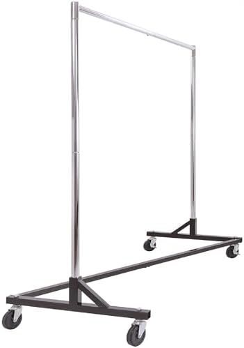 Econoco Economy Z-Rack, Collapsible, Black, 64" L x 24" W x 70" H by Econoco