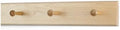 Solid Maple Shaker Peg Rack (Natural, 18" x 3.5" with 3 pegs) by PEG+AND+RAIL