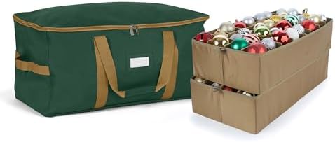 Covermates Adjustable Ornament Storage Bag, 25.5"W x 13"D x 12.5"H, Green by Covermates