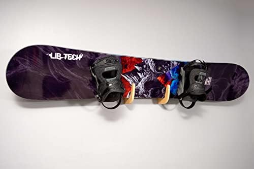 Grassracks Bamboo & Birch Snowboard Rack and Skateboard Rack - Moloka`i Series Snowboard Wall Mount - Image 5
