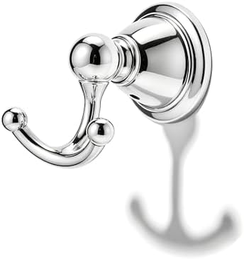 khtumeware 4 Pack 2-1/2 inch Polished Chrome Vintage Towel Hooks by khtumeware