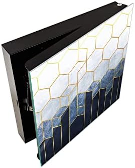 Concept Crystal 50 Keys Cabinet with Decorative Front Panel and Glass White Board KN06: Textures and Tiles 2 Series - Image 3