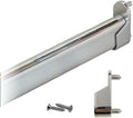 CUSTOM CUT - Oval Closet Rod | Up to 36" | Rear Pin Wall Brackets | Polished Chrome by Desunia
