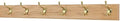 Solid Oak Coat Rack with Solid Brass Hat and Coat Style Hooks - Made in The USA (Natural, 30.5" x 3.5" with 6 Hooks) by PEG+AND+RAIL