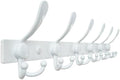 Dseap Coat Rack Wall Mount 24 Inch, Heavy Duty 12-Gauge Base vs Flimsy 1mm, Double-Thick Solid Anti-Snap Hooks, Stainless Steel 6-Hook Hanger Organizer for Clothes Hat Closet Entryway, White by Dseap