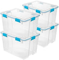 Sterilite Gasket Storage Box with Lids for Home & Office, 80 Quart, 4-Pack by Sterilite