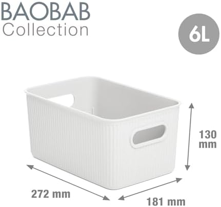 Tatay Storage Basket Baobab 29.4x38.5x16 cm Set of 4 Organiser Boxes - Image 6