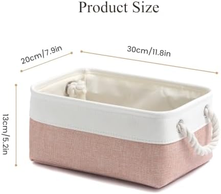 11.8x7.9x5.2 Inch Fabric Small Storage Bins with Handles 6 Pack - Image 4