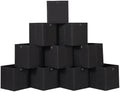 Foldable Storage Cubes Bins ,11 Inch Cloth Storage Cube Fabric Storage Box Cubes Organizer Baskets with Handles for Home Organizer Set of 10 (Black) by NieEnjoy