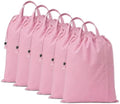 LFH Home Large Premium Cotton Rich Canvas Laundry Bag with Drawstring and Handles Heavy Duty, Multi-Use, Washable for Home, Travel, College or Storage 24x36 (Pack of 6)-Pink by LFHHomePrivateLimited