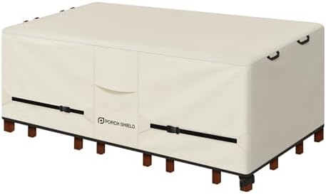 Porch Shield Waterproof Rectangular Patio Table Cover 108 x 70 inch, Beige by PorchShield