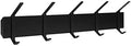 Kate and Laurel Rossmore Farmhouse 5-Hook Wall Hanging Coat Rack, Black, Modern Hanging Rack for Coats, Bags, Or Pots and Pans by KateandLaurel