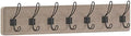 HBCY Creations Weathered Solid Wood Wall Mounted Coat Rack with Shelf, 7 Hooks, 34" Long - Kitchen, Mudroom, Entryway, Bathroom - Includes Mounting Hardware, Coat Hanger, Dog Leash Hooks, Towel Rack by HBCYCreations