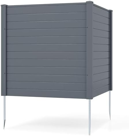 GIANTEX No-Dig Air Conditioner Fence, 2 Panels, 48''W x 48''H, Gray by Giantex