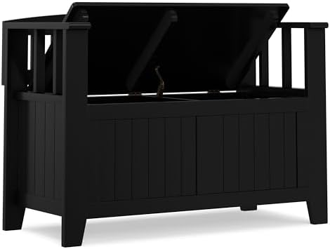 SIMPLIHOME Acadian Storage Bench and Cabinet Set in Black - Image 5