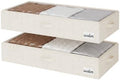 StorageWorks 6 Inch Low Profile Under Bed Storage Containers with Clear Lid by StorageWorks