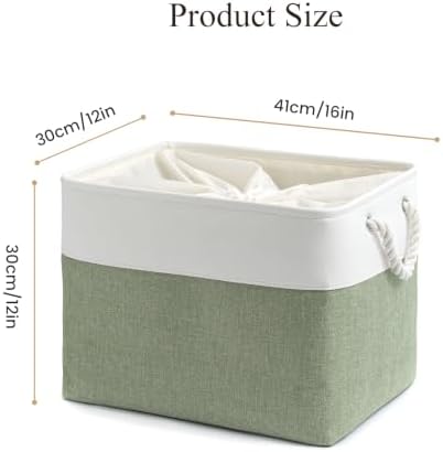16x12x12 In Foldable Fabric Large Storage Bins with Handle 3 Pack - Image 4