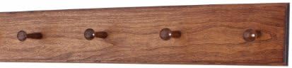 Cherry Shaker Peg Rack 4.5" Extra Wide (Mahogany, 23" x 4.5" with 4 pegs) by PEG+AND+RAIL