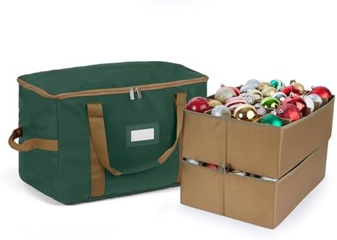 Covermates Adjustable Ornament Storage Bag, 19.25"W x 13"D x 12.5"H, Green by Covermates