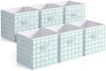 Yalikop 6 Pcs Green Gingham Cube Storage Bins, 11 Inch Fabric Checkered Classroom Storage Bins Organizer with Handle Preppy Collapsible Cubby Basket for Classroom Home Nursery Playroom Bedroom by Yalikop