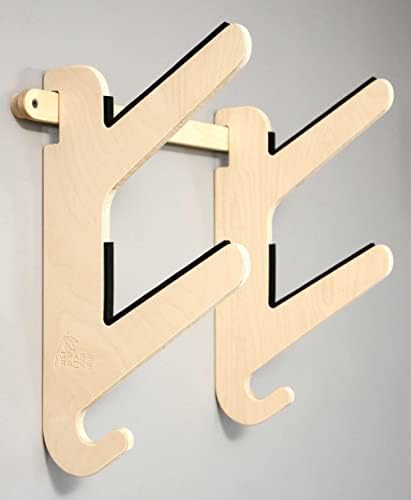 Grassracks Bamboo & Birch Snowboard Rack and Skateboard Rack - Moloka`i Series Snowboard Wall Mount - Image 3