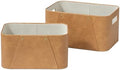 LA JOLIE MUSE Faux Leather Storage Baskets for Organizing, Camel 2 Pack by LaJol%C3%ADeMuse