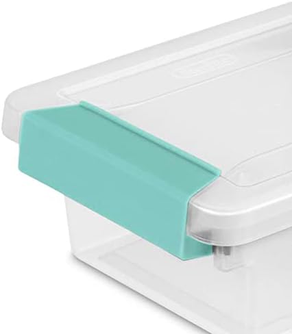 Sterilite Miniature Clip Storage Box w/ Latch Lid, 6 Pack, & Medium Clip Storage Box w/ Latch Lid, 4 Pack for Home, Office, and Workspace Organization - Image 4