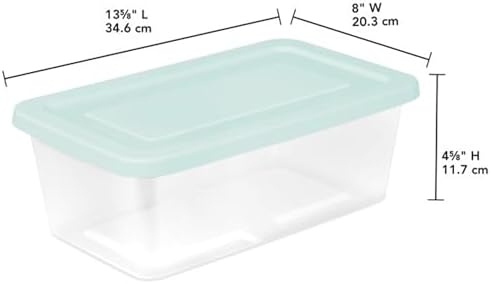 Sterilite 30 Pack Stackable Storage Bin with Lid, Clear Plastic Design, 6 Quart - Image 2
