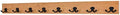 Solid Cherry Wall Mounted Coat Rack - Oil Rubbed Bronze Double Style Coat Hooks - Made in the USA (Natural, 52" x 3.5" with 10 Hooks) by PEG+AND+RAIL