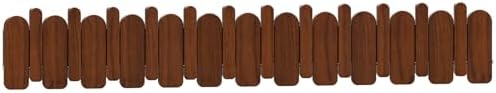 Wall Mounted Piano Key Hanger | Flip Style Hook | Entrance Wall Art Hook, Made of Oak Wood (3 Times Painted, 4 Times Polished) (Arc Walnut, 12Hooks) by FleiSleep