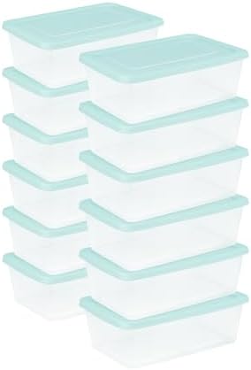 Sterilite 60 Pack Stackable Storage Bin with Lid, Clear Plastic Design, 6 Quart - Image 7