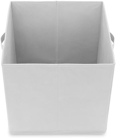 Casafield Set of 12 Collapsible Fabric Cube Storage Bins, White - 13" Foldable Cloth Baskets for Shelves, Cubby Organizers & More - Image 4
