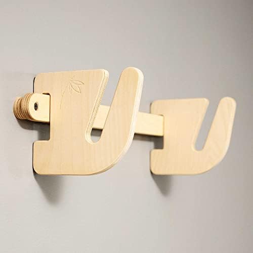 Grassracks Bamboo & Birch Snowboard Rack and Skateboard Rack - Moloka`i Series Snowboard Wall Mount by Grassracks