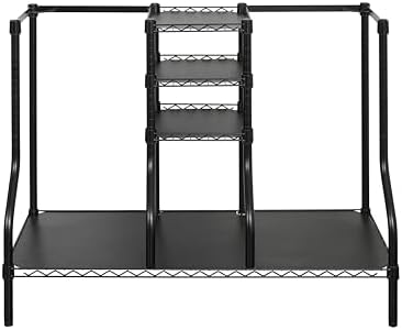 SafeRacks Golf Equipment Organizer Rack, Golf Bag Storage Rack for Garage, Fits 2 XL Bags & Accessories - Standard and Deluxe by SafeRacks