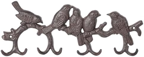 Sungmor Vintage Cast Iron Birds Coat Hook with 8 Hooks by Sungmor