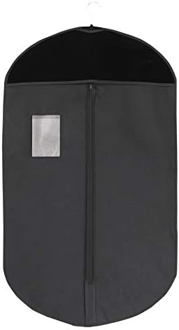 Foster-Stephens Thick, Sturdy, Long-lasting Oxford Cloth Garment Bags for Storage of Clothing, Dresses, Costumes, Suits, Coats, Gowns | Customizable | 42", 50", 62" (Black, Set of 3) - Image 3