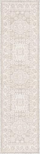 Rugs.com - Outdoor Aztec Rug – 8 Ft Runner Light Gray Indoor/Outdoor Rug – Washable, Weather-Resistant for Patios, Porches, and Hallways - Image 3