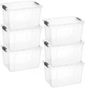 Superio 14.7 Quart Clear Plastic Storage Boxes with Lids, Stackable Organizer Containers, BPA-Free Storage Bins for Home, Office, School & Dorm, 6 Pack by Superio