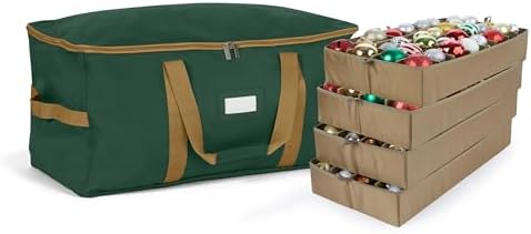 Covermates Adjustable Ornament Storage Bag, 25.5"W x 13"D x 12.5"H, Green by Covermates