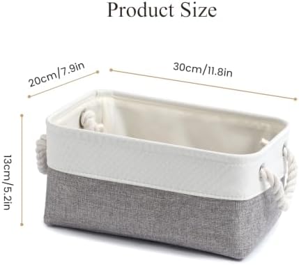 11.8x7.9x5.2 Inch Fabric Small Storage Bins with Handles 6 Pack - Image 4