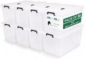 90 Quart 32-Pack Clear Storage Bins with Lids by bebikim