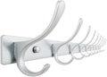 SKOLOO Coat Rack Wall Mounted - 10 Hooks, Heavy Duty, Stainless Steel, Metal Wall Hanger, Sturdy Coat Hooks for Hanging Coats, Jacket, Clothes, Hat, Cold Light Silver by SKOLOO