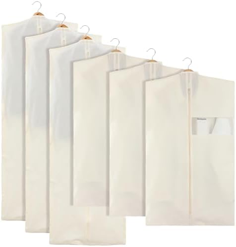 Aliceset 6 Pcs 65 Inches 40 Inches Cotton Garment Bags for Hanging Clothes by Aliceset