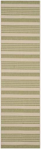 SAFAVIEH Washable Rug Outdoor Courtyard Collection - 2'3" x 6'7" Runner, Beige & Sweet Pea, Non-Shedding & Easy Cleaning, Ideal for Patio, Entryway, Mudroom, Hallway, Kitchen (CY6062-218) - Image 3